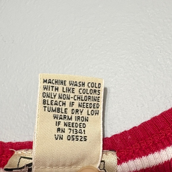 Vintage L.L. Bean Red striped ringer tee made in Canadá 90s/Y2k aesthetic - Picture 7 of 9
